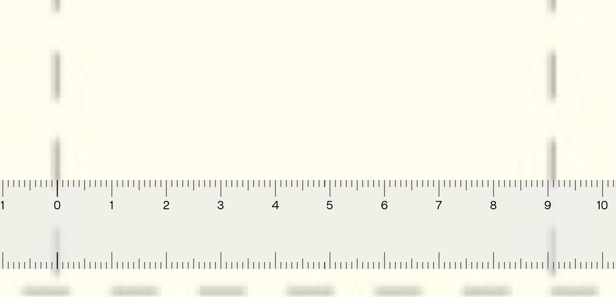 図面のグリッド1マスに物差しを当てて位置を合わせた画面